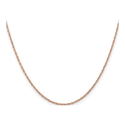 14K Rose Gold 1.15mm Baby Rope Chain – view 3