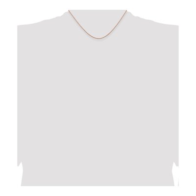 14K Rose Gold 1.15mm Baby Rope Chain – view 5