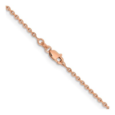 14K Rose Gold 1.8mm Diamond-Cut Cable Chain – view 4