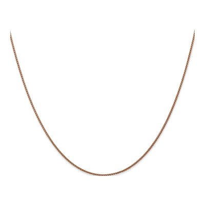 14K Rose Gold 1.05mm Diamond-Cut Wheat Chain – view 3