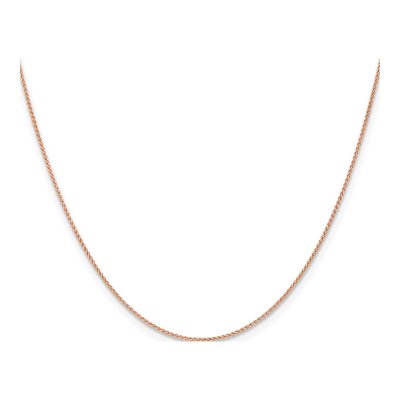 14K Rose Gold 1.05mm Wheat Chain – view 3