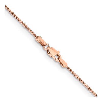 14K Rose Gold 1.25mm Wheat Chain – view 4
