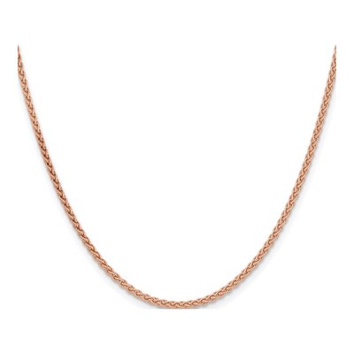 14K Rose Gold 2.1mm Wheat Chain – view 3
