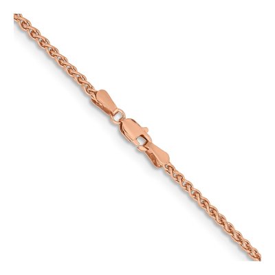 14K Rose Gold 2.1mm Wheat Chain – view 4