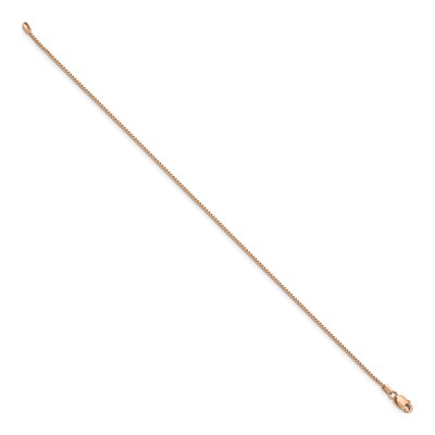14K Rose Gold 0.95mm Box Chain Bracelet – view 3