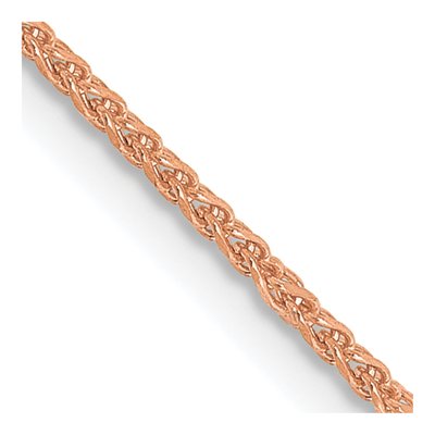 14K Rose Gold 1.25mm Diamond-Cut Wheat Chain