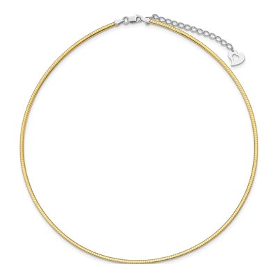 Gold-Plated Sterling Silver Reversible Omega Necklace – view 7