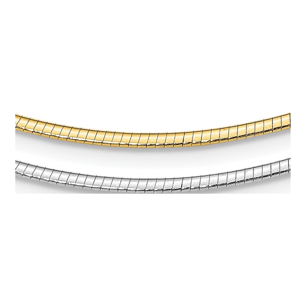Reversible Sterling Silver Omega Chain Necklace