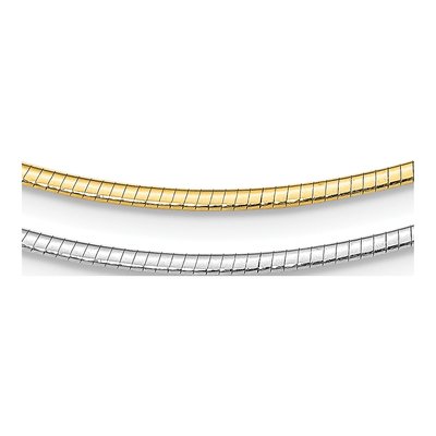 Reversible Sterling Silver Omega Chain Necklace