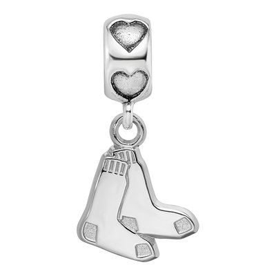 Boston Red Sox Sterling Silver Heart Bead – view 5