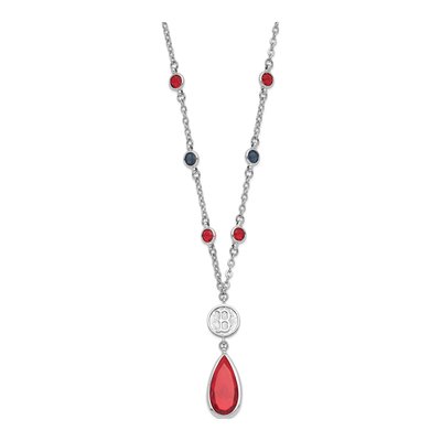 Boston Red Sox Brass Crystal Necklace – view 2