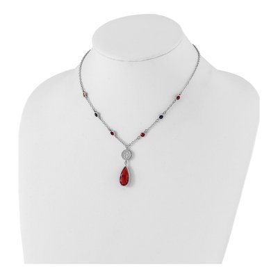 Boston Red Sox Brass Crystal Necklace – view 3