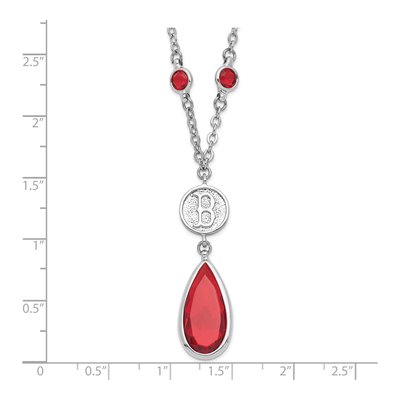 Boston Red Sox Brass Crystal Necklace – view 4