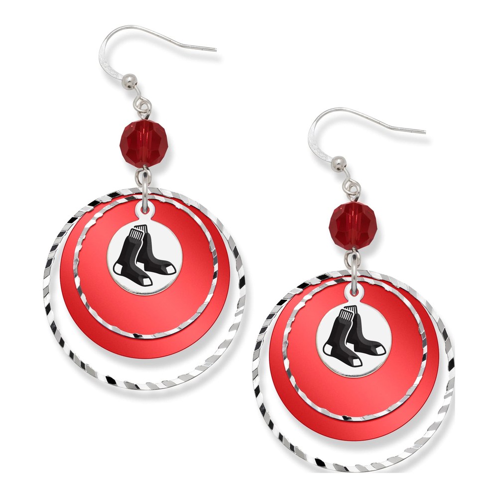 Boston Red Sox Brass Game Day Earrings