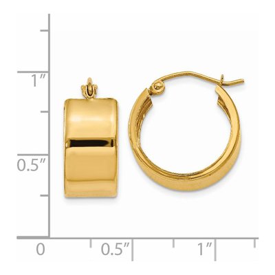 14K Yellow Gold 15mm Hoop Earrings – view 5