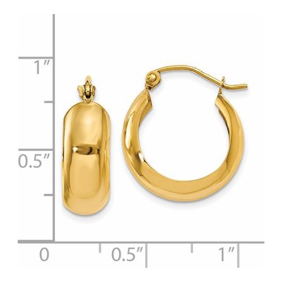 14K Yellow Gold 19mm Hoop Earrings – view 5