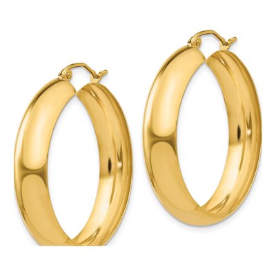 14K Yellow Gold 18mm Hoop Earrings – view 3