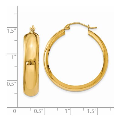 14K Yellow Gold 18mm Hoop Earrings – view 5