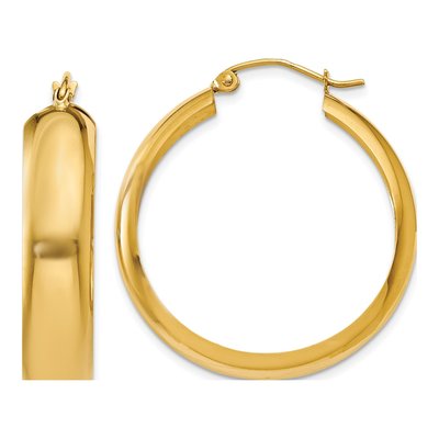 14K Yellow Gold 18mm Hoop Earrings