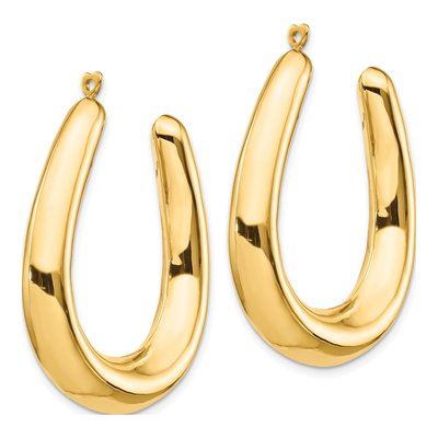 14K Yellow Gold Hollow Earring Jackets – view 4