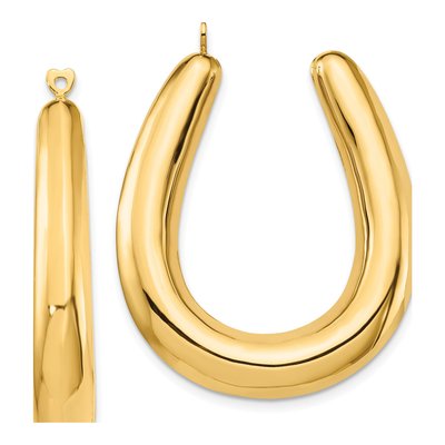 14K Yellow Gold Hollow Earring Jackets