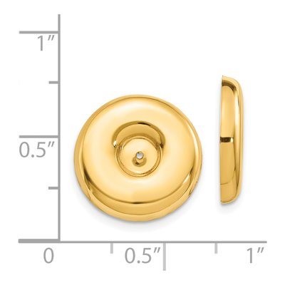14K Yellow Gold Round Earring Jackets – view 5