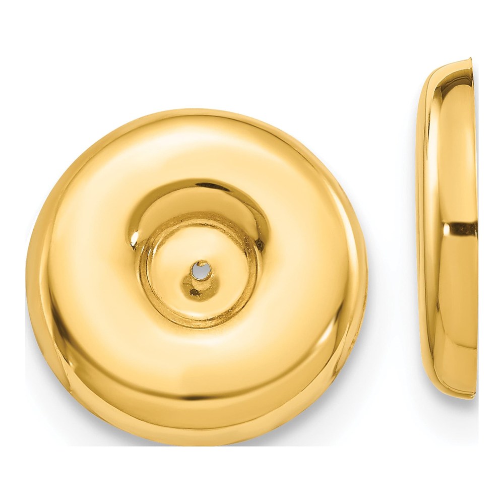 14K Yellow Gold Round Earring Jackets