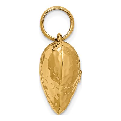 14K Yellow Gold Puffed Heart Pendant – view 3