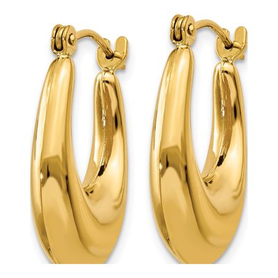 14K Yellow Gold 9mm Hoop Earrings – view 2