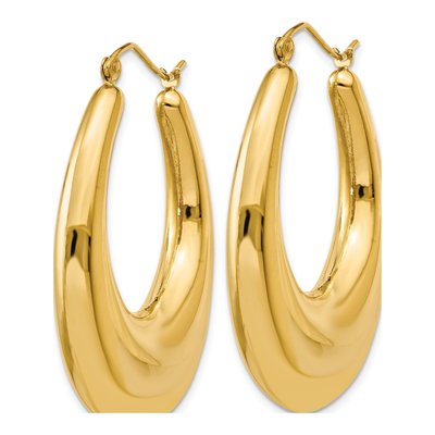 14K Yellow Gold Hoop Earrings – view 3