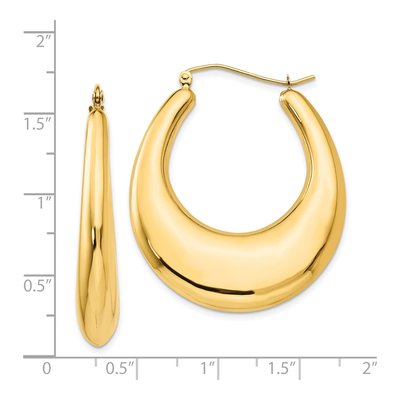 14K Yellow Gold Hoop Earrings – view 5