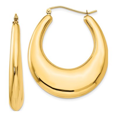 14K Yellow Gold Hoop Earrings