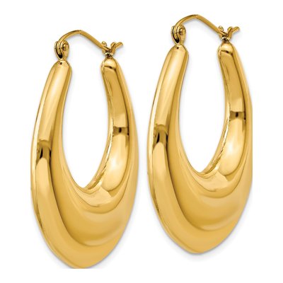 14K Yellow Gold Hoop Earrings – view 3