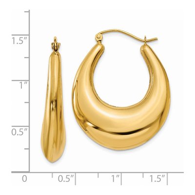 14K Yellow Gold Hoop Earrings – view 5