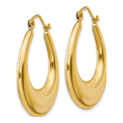 14K Yellow Gold Hoop Earrings – view 3