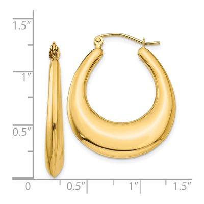 14K Yellow Gold Hoop Earrings – view 5