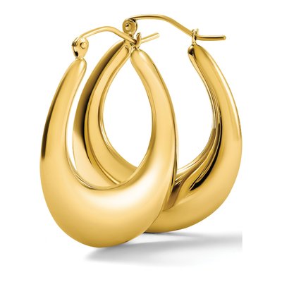 14K Yellow Gold Hoop Earrings – view 6