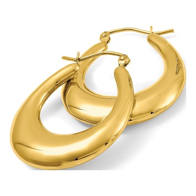 14K Yellow Gold Hoop Earrings – view 7