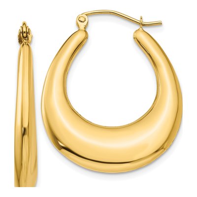 14K Yellow Gold Hoop Earrings