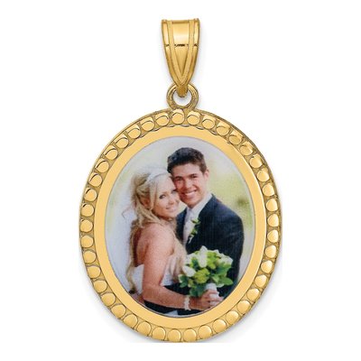 Gold-Plated Sterling Silver Personalized Photo Pendant