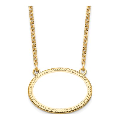 Gold-Plated Sterling Silver Personalized Oval Photo Necklace – view 4