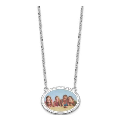 Sterling Silver Personalized Photo Necklace – view 2