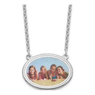 Sterling Silver Personalized Photo Necklace