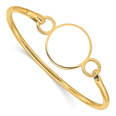 Gold-Plated Sterling Silver Personalized Photo Bangle Bracelet – view 4