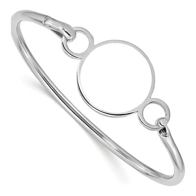 Sterling Silver Personalized Photo Bangle Bracelet – view 4