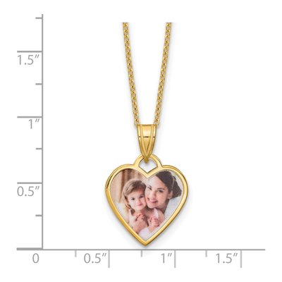 Gold-Plated Sterling Silver Heart Photo Necklace – view 3
