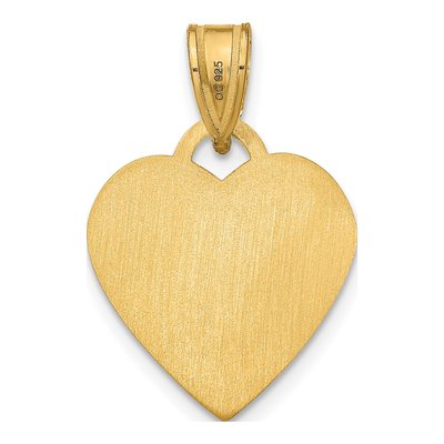 Gold-Plated Sterling Silver Personalized Heart Photo Pendant – view 3