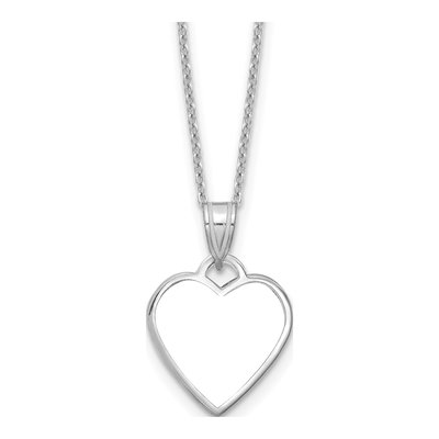 Sterling Silver Heart Photo Locket Necklace – view 4