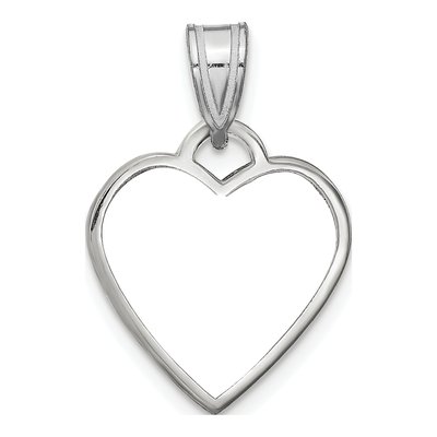 Sterling Silver Small Heart Photo Pendant – view 5