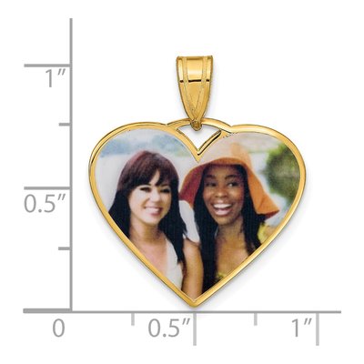 Gold-Plated Sterling Silver Personalized Heart Photo Pendant – view 4